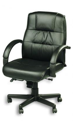 Eurotech Mid Back Black Leather Office Chair - Ace 758