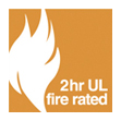 2 hrs UL fire rated