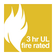 2 hrs UL fire rated
